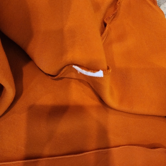 & Other Stories Orange Satin Midi Skirt Size 12 - Picture 3 of 16